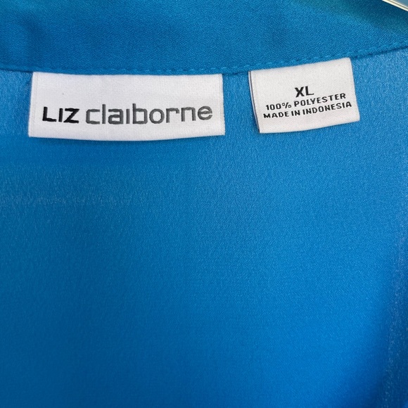 Gorgeous cyan blouse, by Liz Clairborne, extra large - Picture 2 of 5